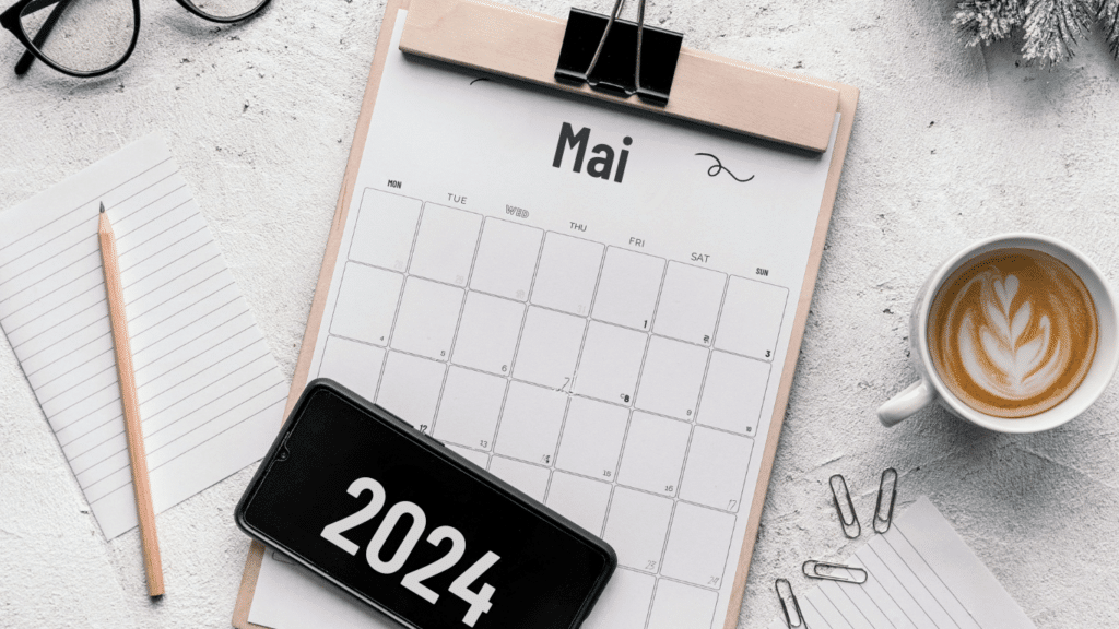 calendrier éditorial de mai 2024
