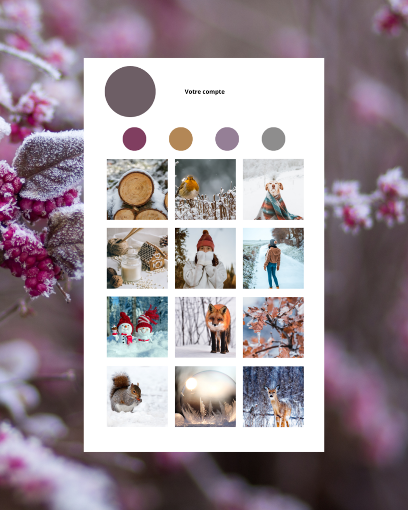 Un Feed harmonieux Instagram sur le thème de l'hiver