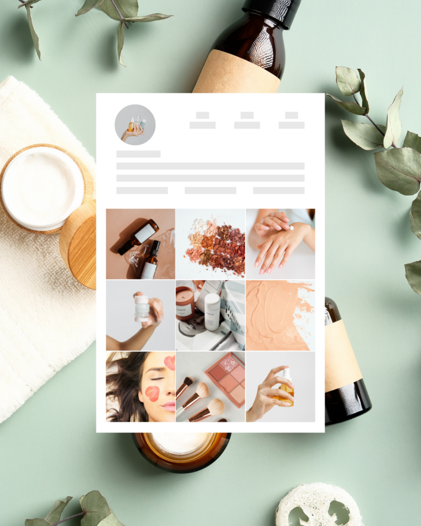 Feed harmonieux Instagram sur le thème de la beauté
