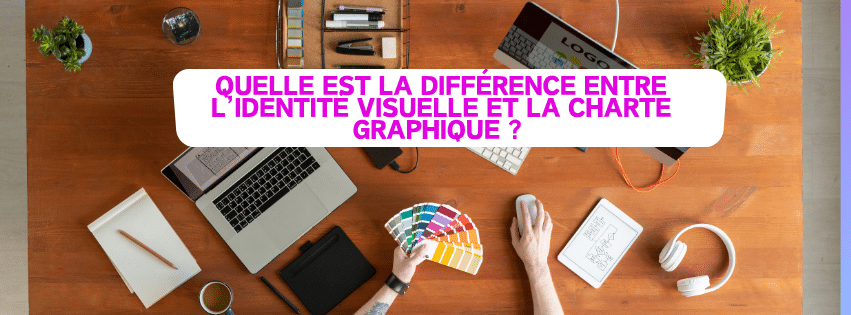 Une personn qui a tous les outils pour créer une charte graphique et toute une identité visuelle.